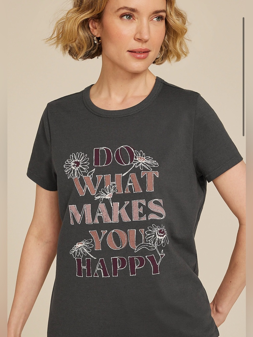 Maurice’s Do what makes you happy floral graphic tee size xl
